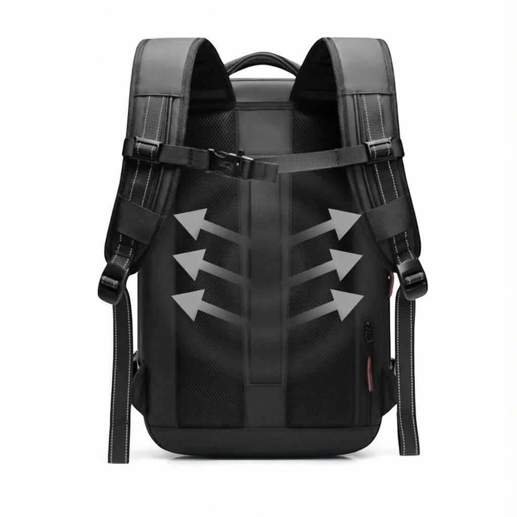 Sac à dos cabine extensible 30→60L – Compression sous vide intégrée