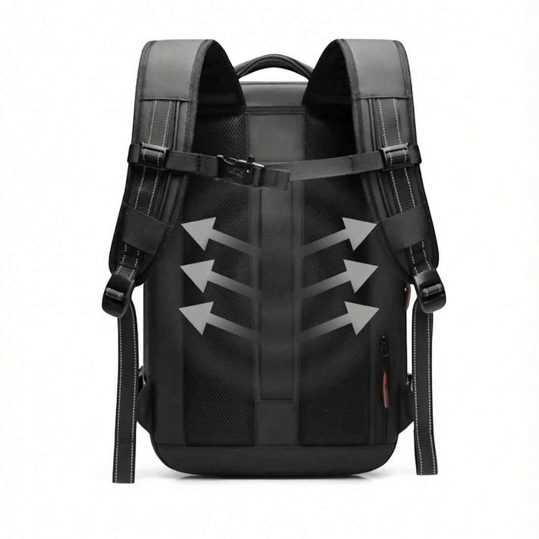 Sac à dos cabine extensible 30→60L – Compression sous vide intégrée